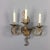 French Pair of French Gilt Wrought Iron Three-Arm Wall Sconces, Louis XV Style, 1920s For Sale - Image 3 of 9