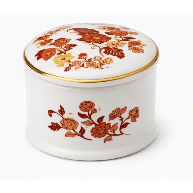 Wedgwood Mid 20th Century Wedgwood Mid Century Modern Vanity Dresser Set England Bone China Golden Cockerel Pattern - 8 Pcs For Sale - Image 4 of 11