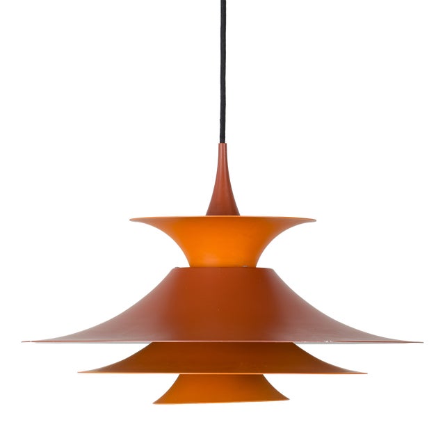 Vintage Aluminum Radius Pendant Lamp by Erik Balslev for Fog and Mørup, 1977 For Sale