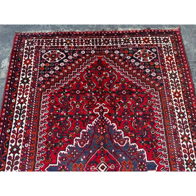 1980s Vintage Persian Shiraz Rug For Sale - Image 5 of 7