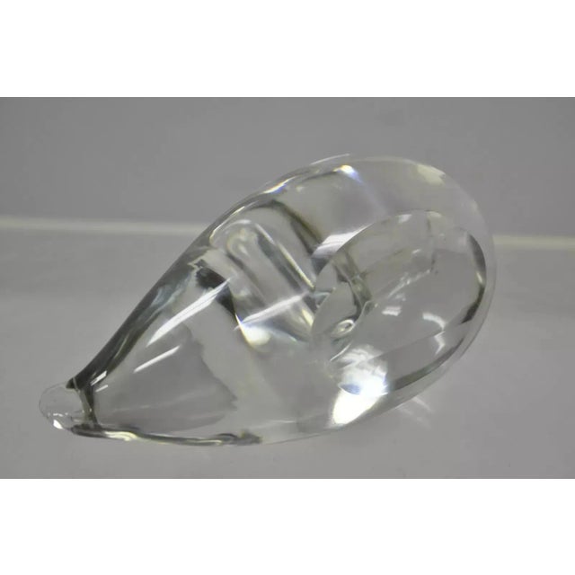 Glass Vintage Crystal Leaded Glass Modern Mallard Duck Figurine Sculpture For Sale - Image 7 of 8