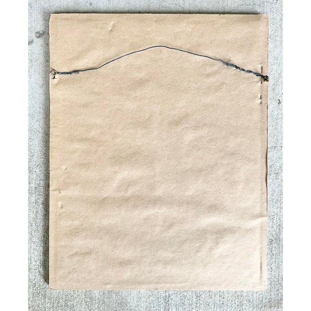 Paper 1977 Priscilla Treacy "Hommage À Rembrandt" Framed Original Pencil Portrait Study For Sale - Image 7 of 7