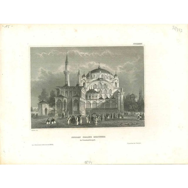 Ancient View of Sultan Selim's Mosque in Constantinople is an original modern artwork realized in the first half of the...
