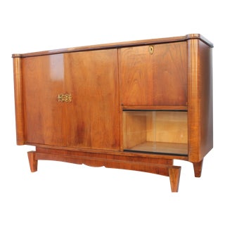 1960's French Modern Blonde Toned Buffet/ Dry Bar/ Credenza For Sale