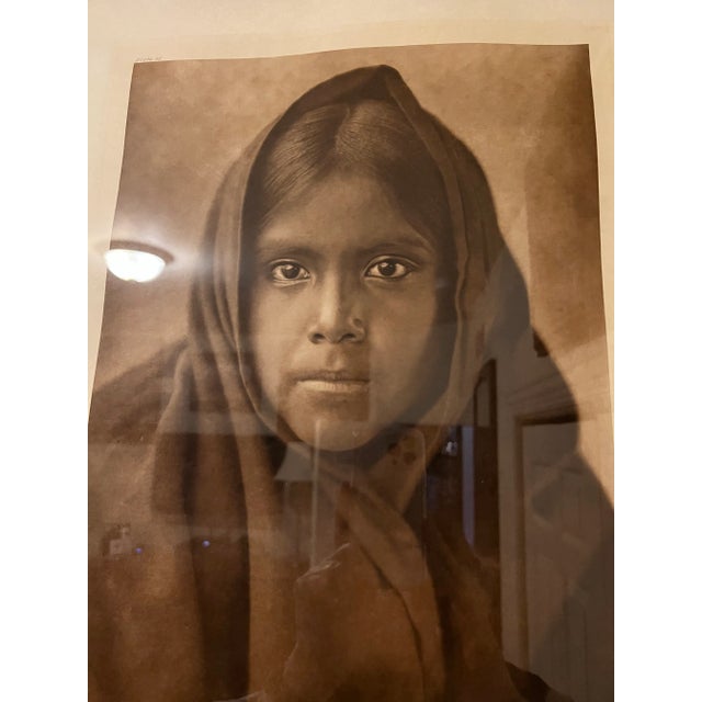Framed Edward Curtis Qahtatika Girl C 1907 Christopher Cordozo For Sale - Image 10 of 13