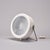 Sciuko lamp designed by Achille Castiglioni in Italy in the 1970s. The circular white-lacquered metal body houses a...