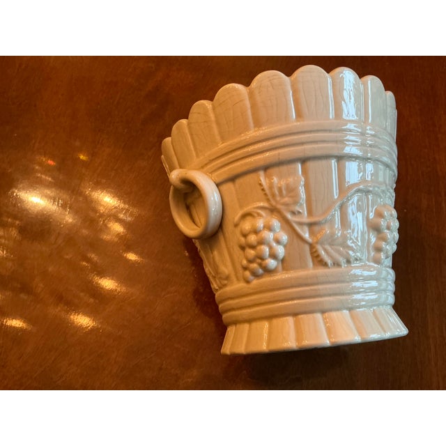 Vintage Creamware Cachepot Pot/Planter For Sale In Chicago - Image 6 of 9