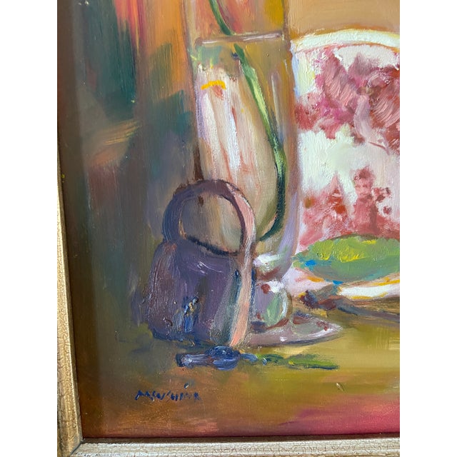 Contemporary Impressionistic Original Flower Still Life Oil Painting by Marina Movshina For Sale - Image 4 of 7