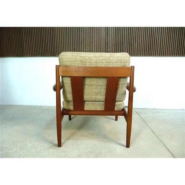 1960s Danish Teak and Wool Easy Chair by Grete Jalk for Cado, 1960s For Sale - Image 5 of 13