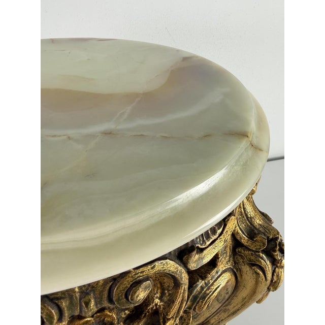 1960s Small Side Table with Onyx Top, 1960s For Sale - Image 5 of 11