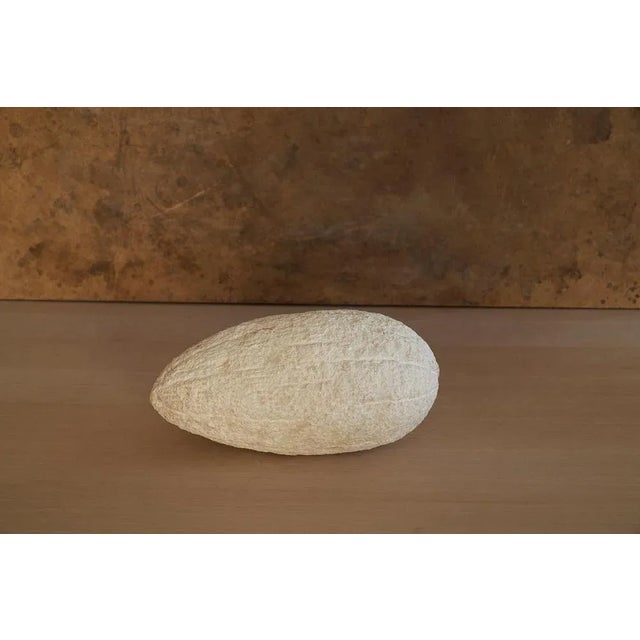 The Melon Sculpture by Jean-Baptiste Van Den Heede Unique piece Dimensions: W 35 x D 18 x H 18 cm Materials: Stone.