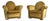 Mid-Century Modern Italian Yellow Velvet Chairs by Tito Agnoli for Poltrona Frau, 1950s, Set of 2 For Sale