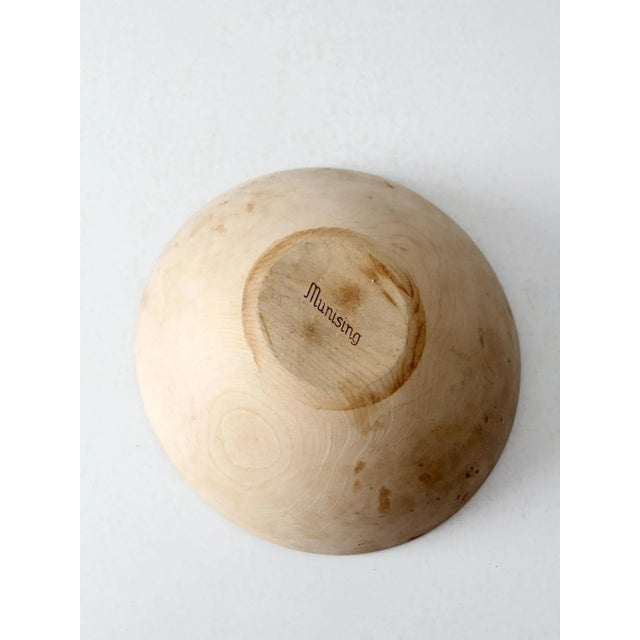 Vintage Munising Wood Bowl For Sale - Image 6 of 8