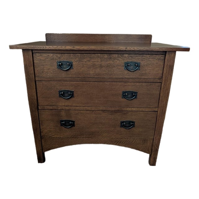 Harvey Ellis Bachelor Chest From the Stickley Mission Bedroom Collection For Sale
