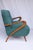 Italian Mid-Century Settee - Sofà Carlo Mollino Style in Teal Green For Sale - Image 12 of 12