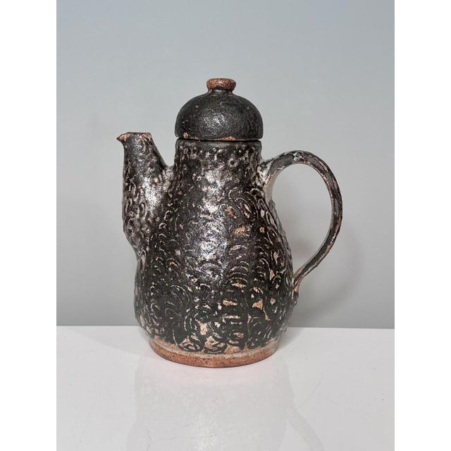 Rustic Studio Ceramic Coffee Pot by Helma Klett, Fredelsloh, Germany, 1970s For Sale - Image 15 of 15