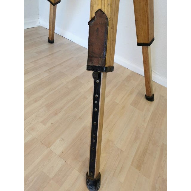 Metal Vintage Leather Gym Pommel Horse, 1960s For Sale - Image 7 of 18