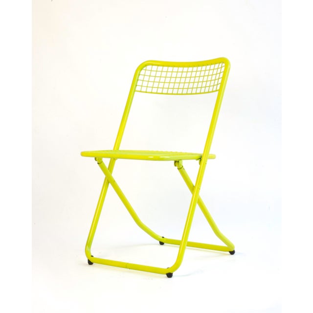 New Yellow Metal Folding Chair by Federico GIner for Houtique For Sale - Image 12 of 12