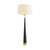 Simple and modern this cone-shaped floor lamp is made of resin finished in black and accented with antique brass. Topped...