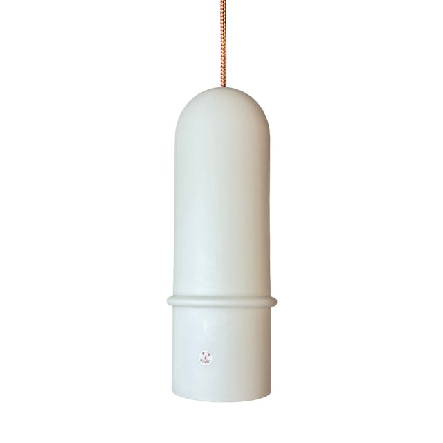 Hanging Lamp in White Opal Glass by Peill & Putzler For Sale