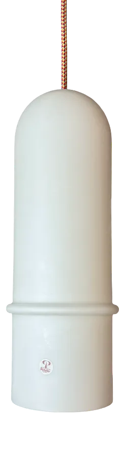 Hanging Lamp in White Opal Glass by Peill & Putzler