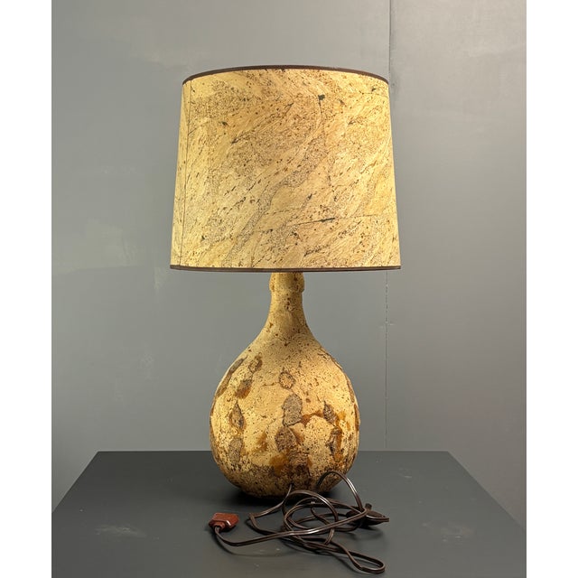 Mid-Century Cork Table Lamp, France, 1960s For Sale - Image 11 of 16
