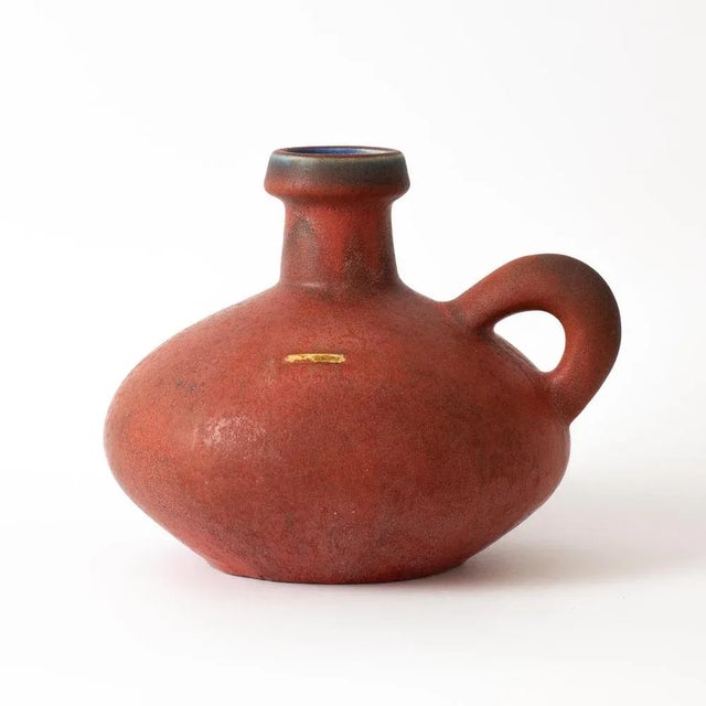 Mid-Century Modern Red Fal Lava Vase by Kurt Tschörner for Otto Keramik For Sale - Image 3 of 10
