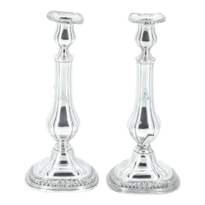 Pair Gorham Silverplate Candlesticks in the English Regency Style
