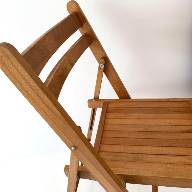 Striking Mid Century Solid Wood Folding Chairs. Made in Yugoslavia For Sale - Image 11 of 13