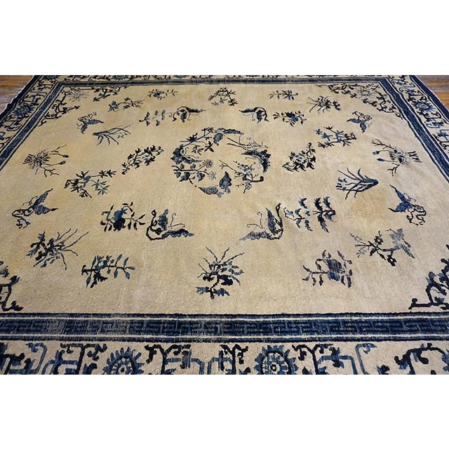 19th Century Chinese Ningxia Carpet ( 9'10" x 12' - 300 x 365 ) For Sale - Image 4 of 7