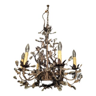 Vintage French Country Ballard Designs Chandelier For Sale