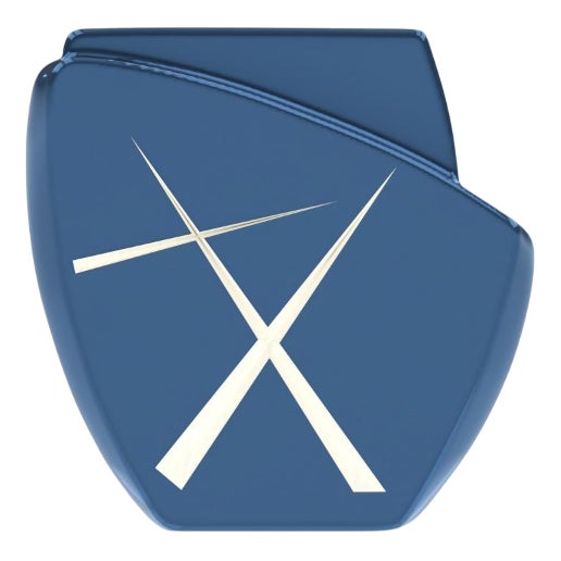 Agostina Line 1 Lunar Blue/Platinum Side Table from Eje-Design For Sale