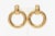 Vintage Chanel Quilted Gold Plated Door Knocker Clip on Earrings, 1980's For Sale In Miami - Image 6 of 12
