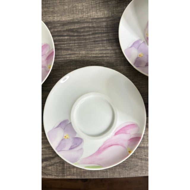 White 1970's Vintage Mikasa Vogue L1052 Fine Porcelain Floral Dinnerware Set - 26 Pieces For Sale - Image 8 of 8