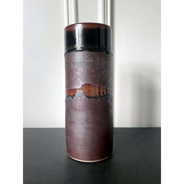 Modern Early Ceramic Vase with Unique Glaze by Brother Thomas Bezanson For Sale - Image 3 of 18