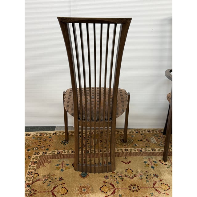 1980s Pietro Costantini Vintage Italian Modern High-Back Dining Chairs, Set of Six For Sale - Image 5 of 12