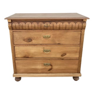 Pine Chest of Four Drawers For Sale