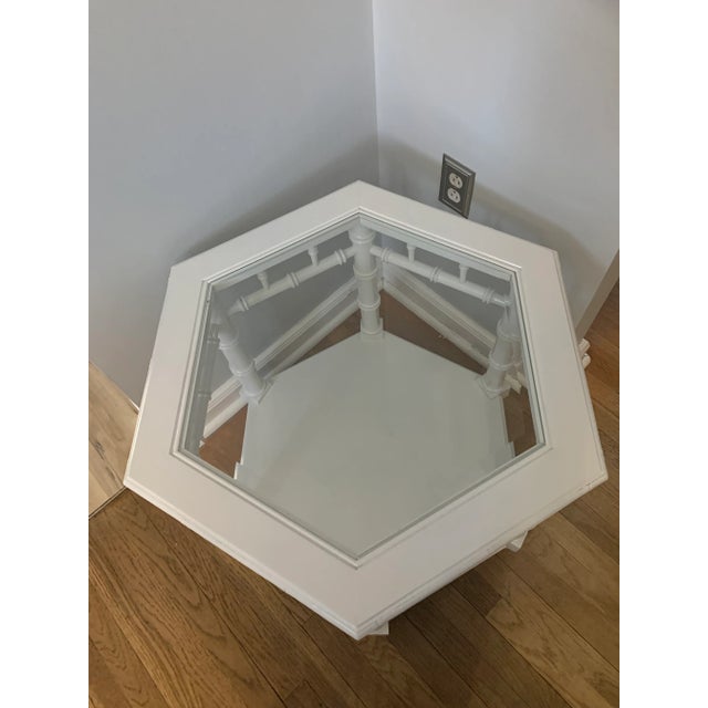 Lane Furniture Faux Bamboo Hexagon Side Table Chairish