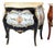 Rococo Style Bombe Commode – 3 Drawer Floral Chest With Marble Top & Gold Leaf Details For Sale