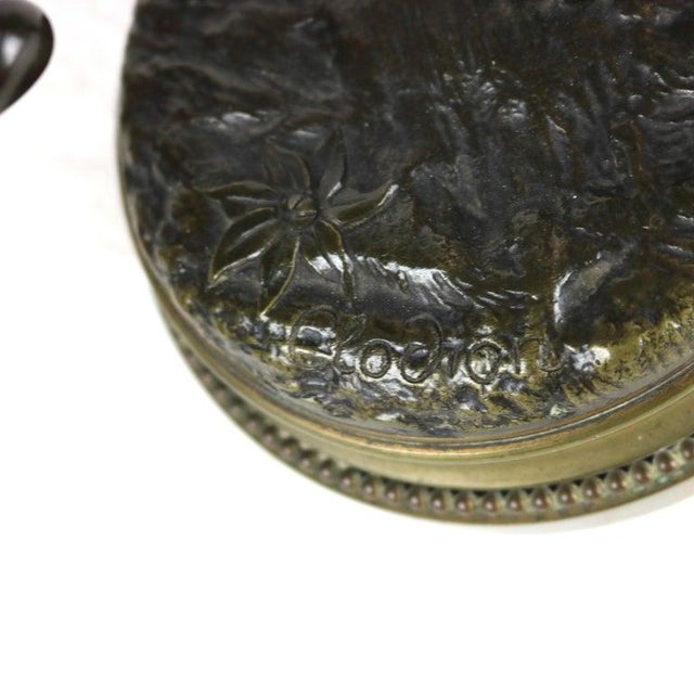 Pair of Antique Clodion Bronze Cherub Musician Sculptures Signed C1880 For Sale - Image 9 of 12