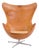 Egg Chair in Original Natural Leather by Arne Jacobsen for Fritz Hansen, 1950s For Sale