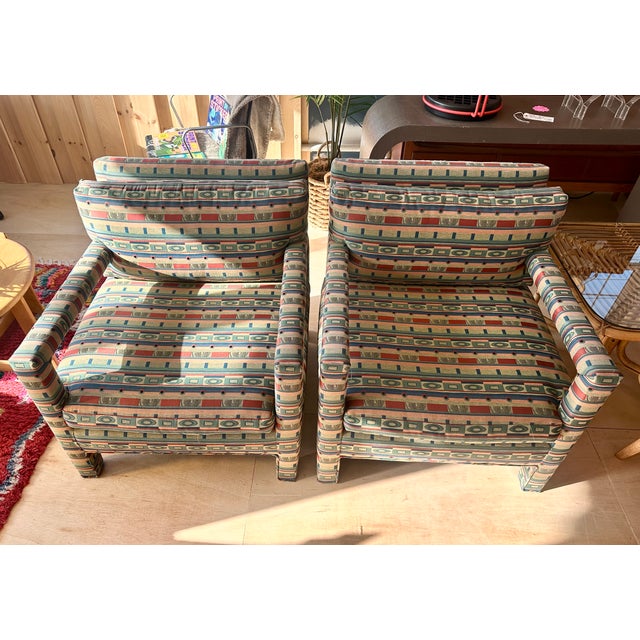 Pair of Milo Baughman Parsons Chairs 1970s For Sale - Image 9 of 13