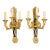 Mid 20th Century Neoclassical Brass Torch Wall Sconces, Pair - Made in Spain For Sale