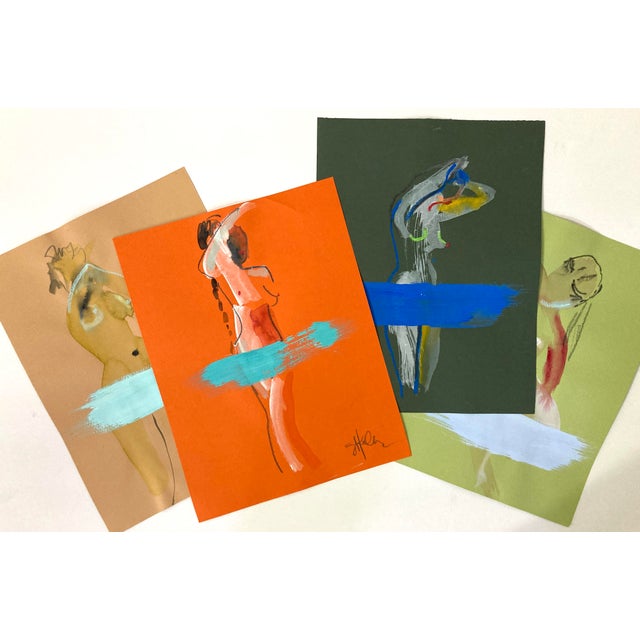 I love to paint the female figure. This is a mixed media painting on paper painted at a life drawing session. I have...