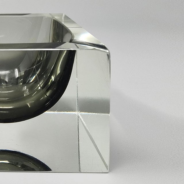 Glass Grey Ashtray or Catchall by Flavio Poli for Seguso, Italy, 1960s For Sale - Image 7 of 8
