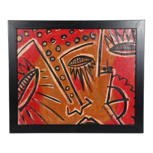Paul Andrew Wandless American, He Said She Said, 2003 Oil on Canvas, Framed