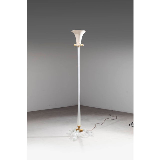 Vintage Floor Lamp from Seguso Vetri D'arte, 1940s, in Very Good conditions. Designed 1920 to 1949 This piece is...
