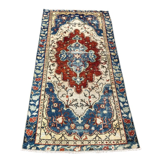1960s Turkish Oushak Wool Rug For Sale