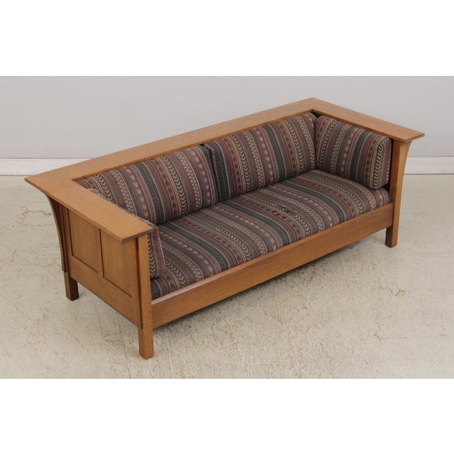 Mission Stickley Mission Oak Prairie Sofa For Sale - Image 3 of 18