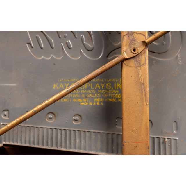 Mid 20th Century Vintage Figural Coca-Cola Cooler Directional Arrow Sign For Sale - Image 5 of 8